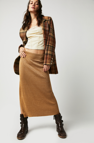Chan Luu Women's Midi Skirt - Brown - M