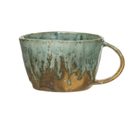 Crackle Glaze Stoneware Mug