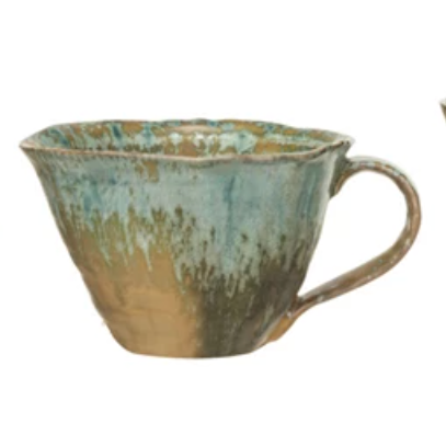 Crackle Glaze Stoneware Mug