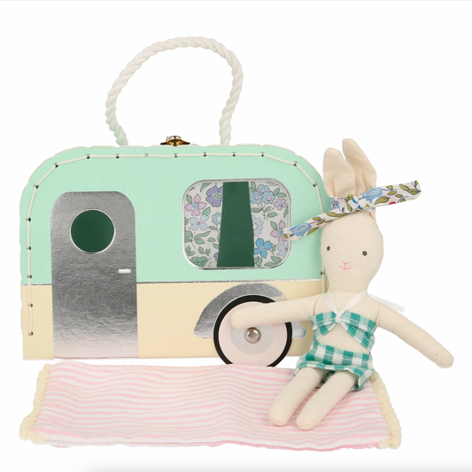 Caravan Bunny Mini Suitcase Doll Set