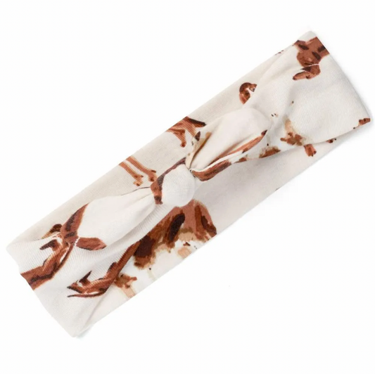 Organic Cotton Knotted Headband - Natural Dog