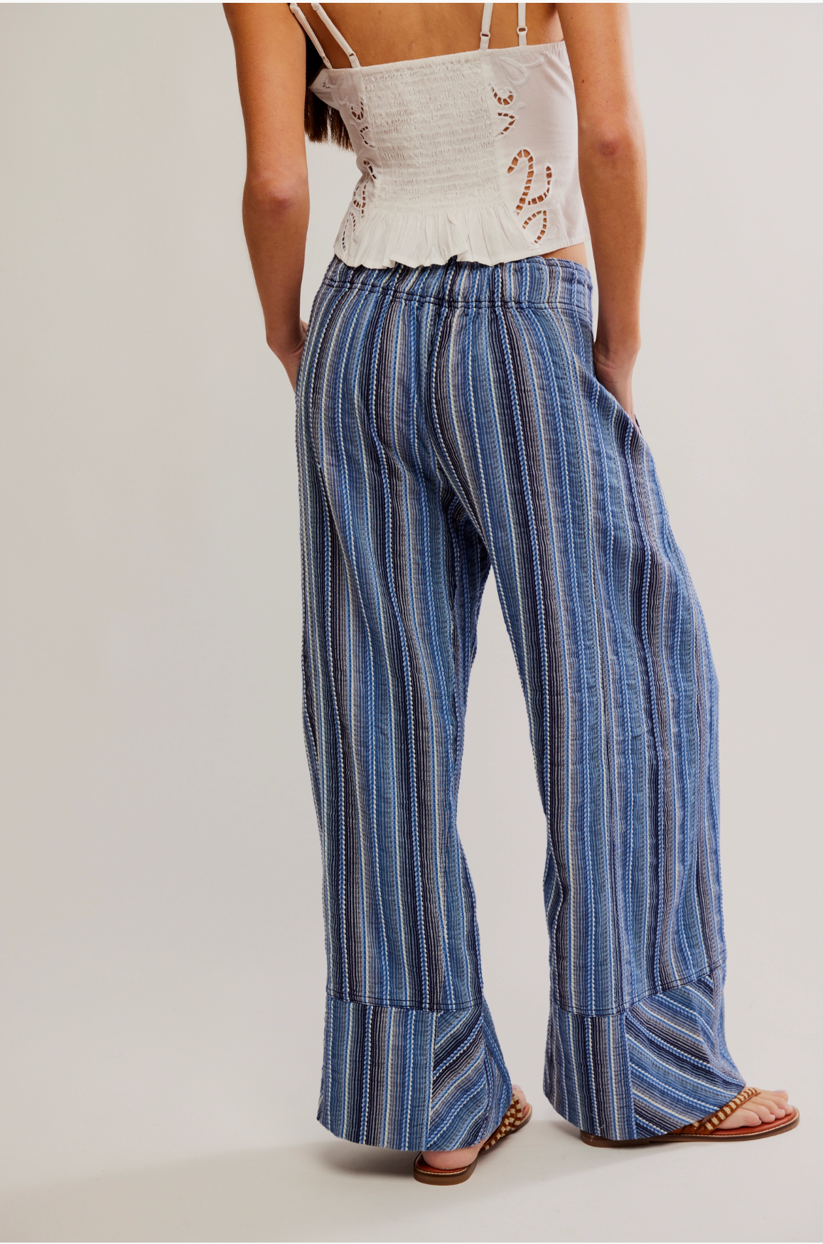 Days End Linen Stripe Pants