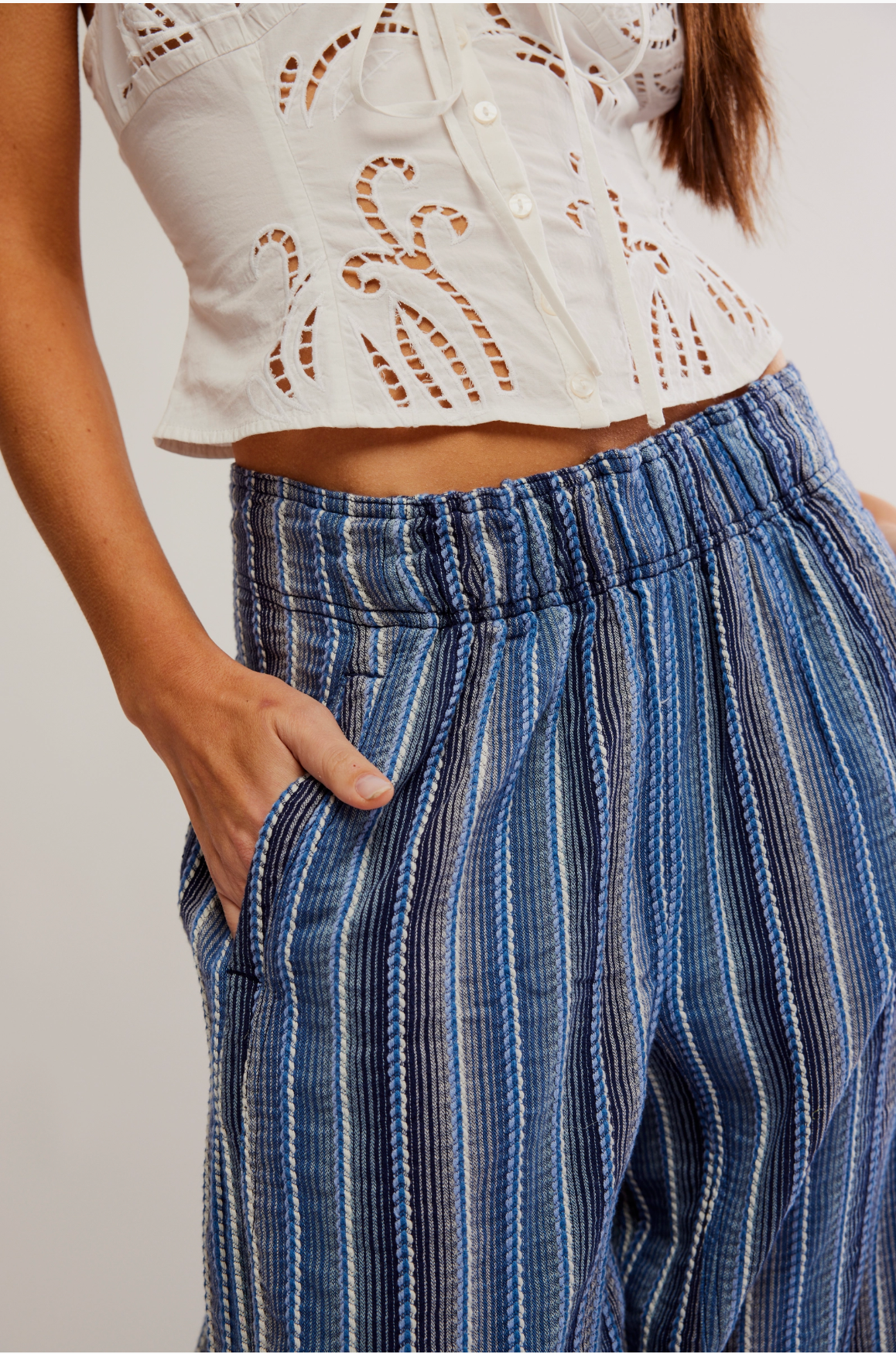 Days End Linen Stripe Pants