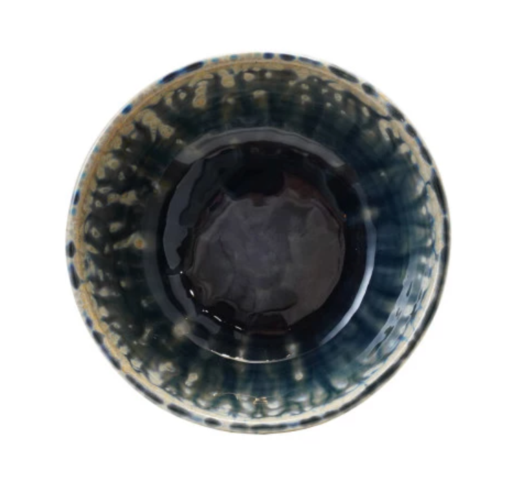 Lynda Crackle Glaze Stoneware Bowl