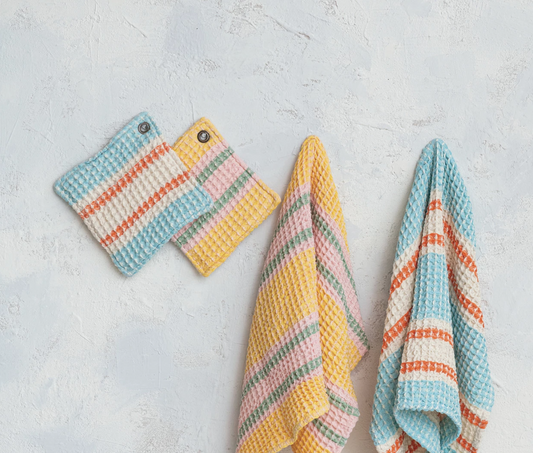 Malone Woven Cotton Waffle Weave Pot Holder