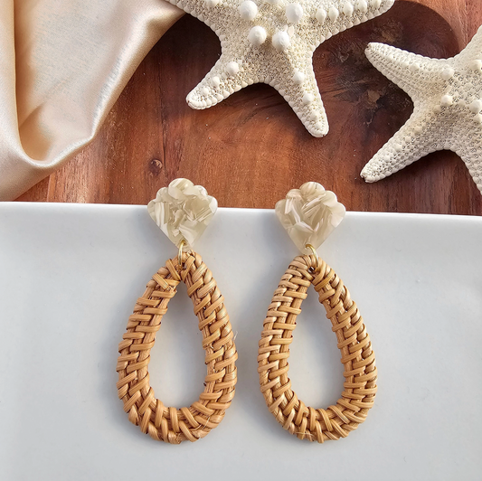 Malia Rattan Earrings