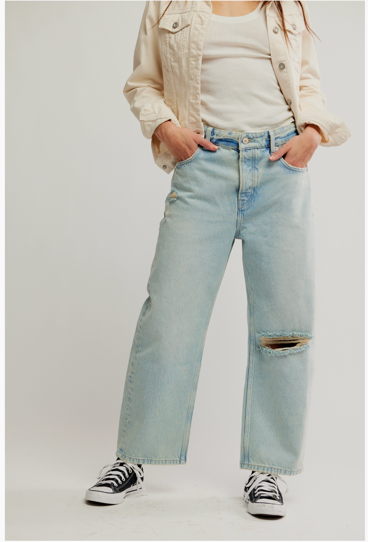Deep Trance Dropped Boyfriend Jeans