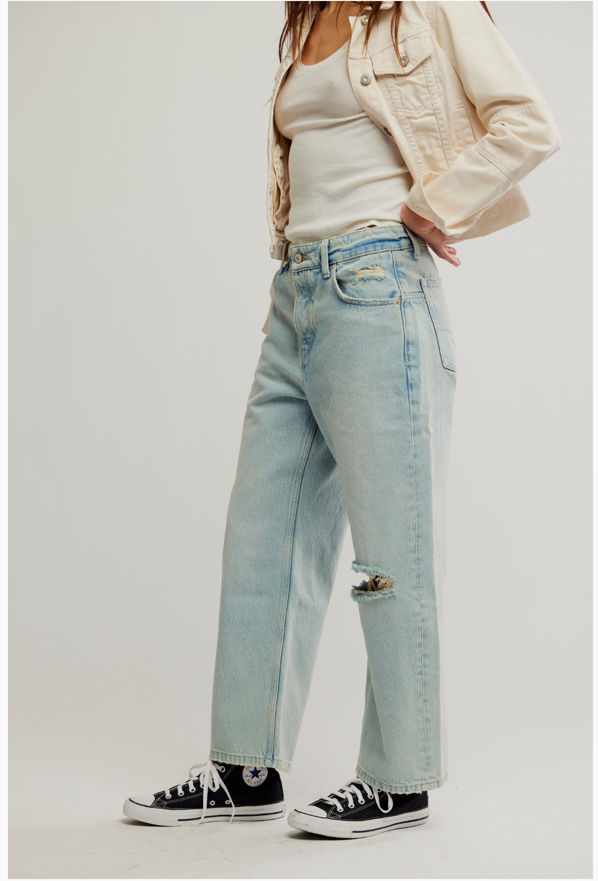 Deep Trance Dropped Boyfriend Jeans