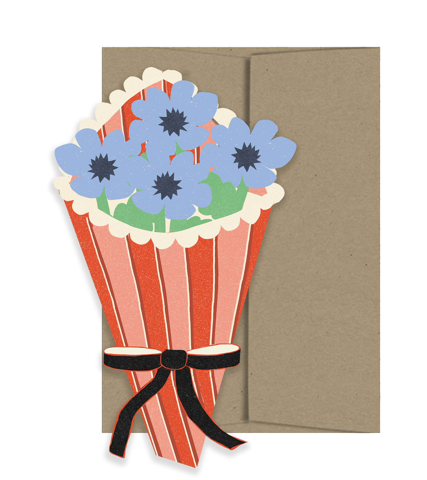 Flower Bouquet Die Cut Card