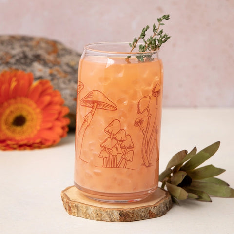 Mushroom Can Shaped Glass