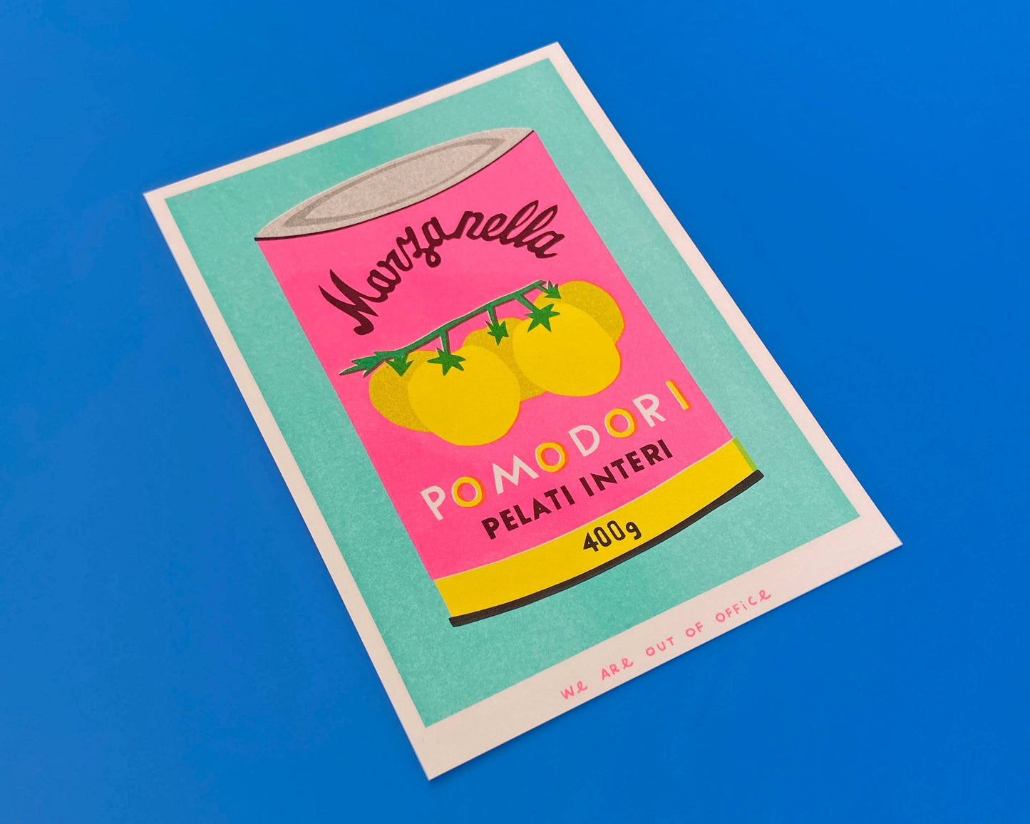 Can of Pomodori Risograph Print