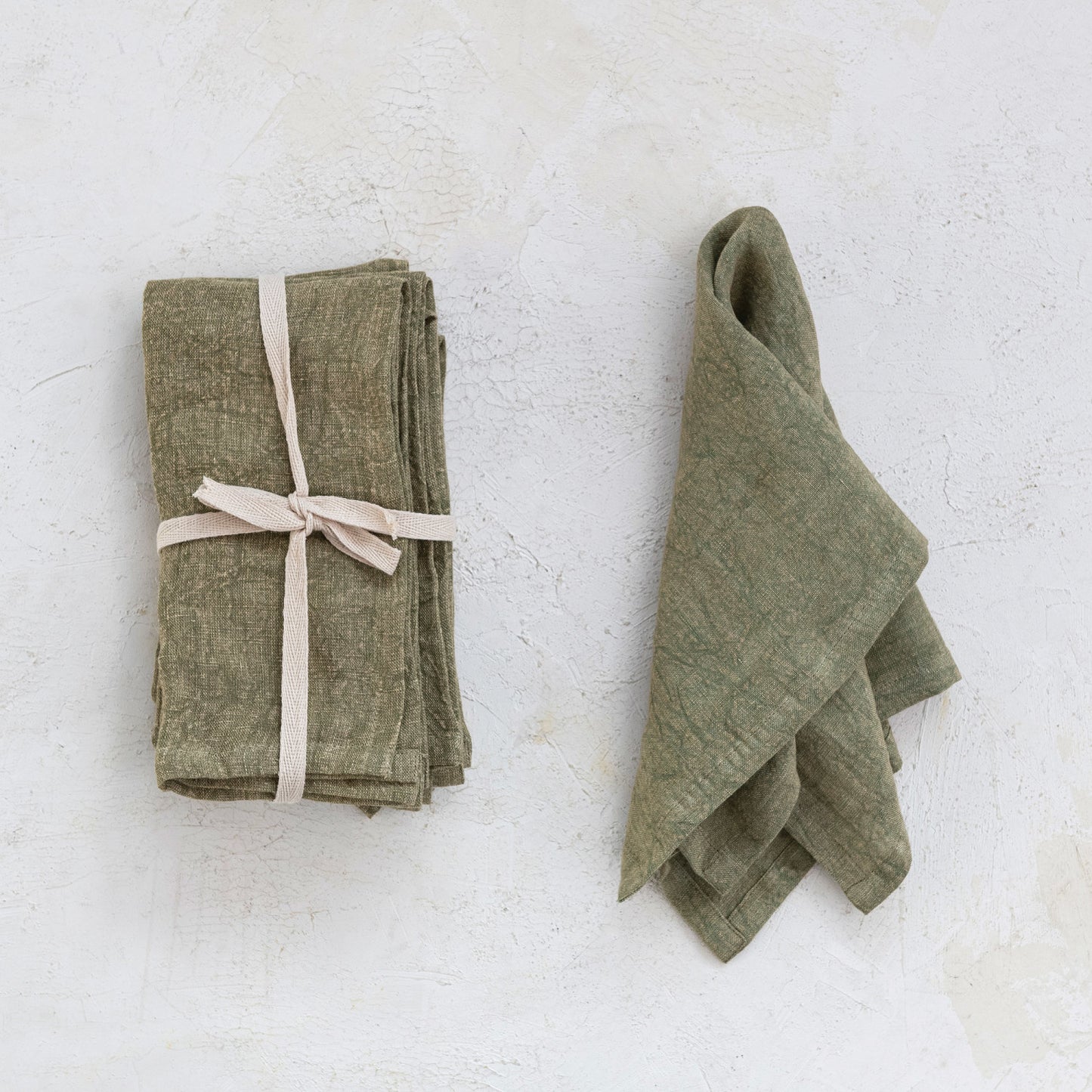 Stonewashed Linen Cocktail Napkins, Set of 4