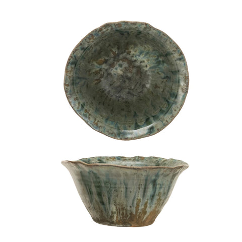 Crackle Glaze Stoneware Bowl