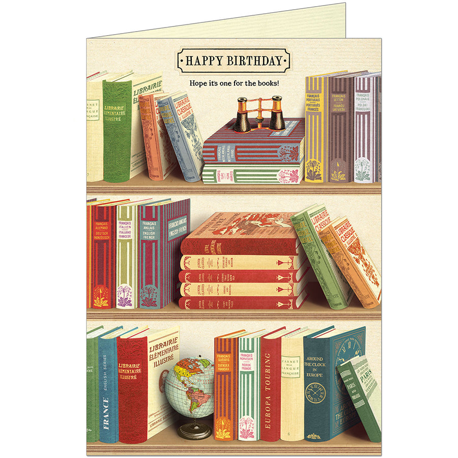 Books Happy Birthday Card