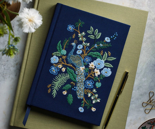 Embroidered Peacock Sketchbook