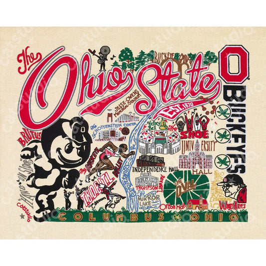Ohio State University Collegiate Fine Art Print
