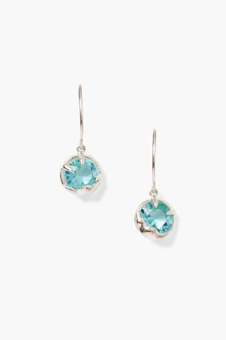 Silver Prong Set Crystal Earrings