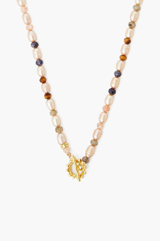 Sunflower Toggle Pearl Necklace