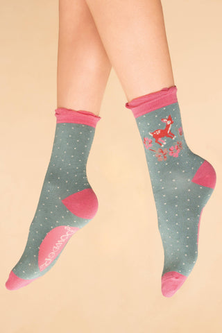 Vintage Fawn Ankle Socks