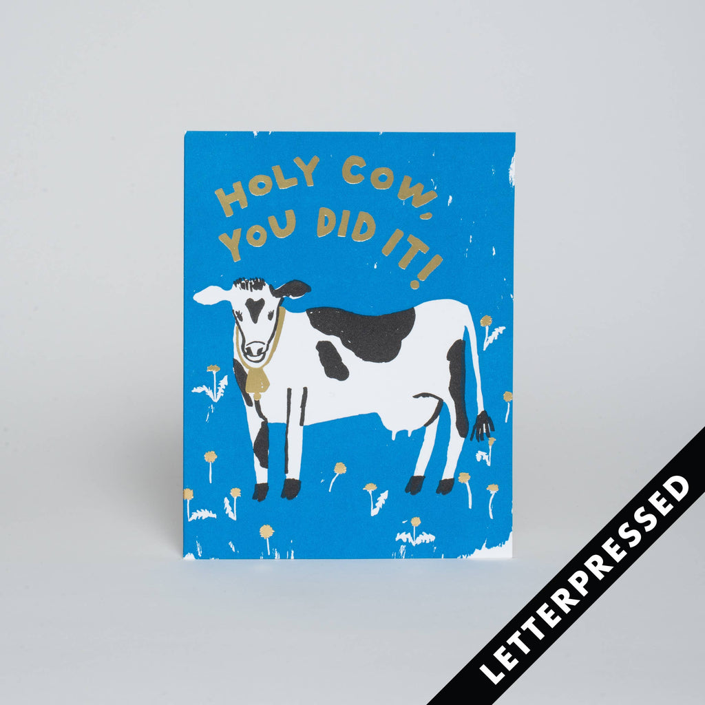 Holy Cow Letterpress Card
