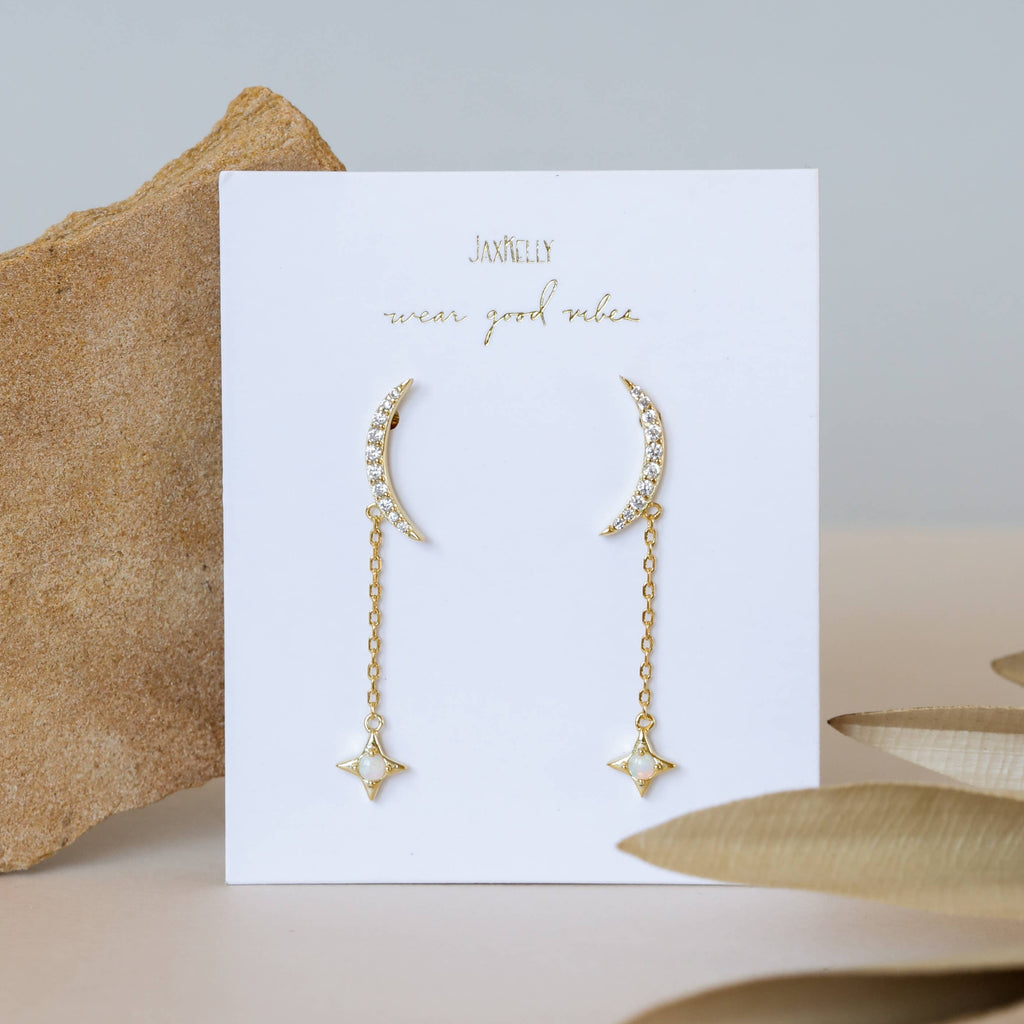 Celestial Opal Drop Earring