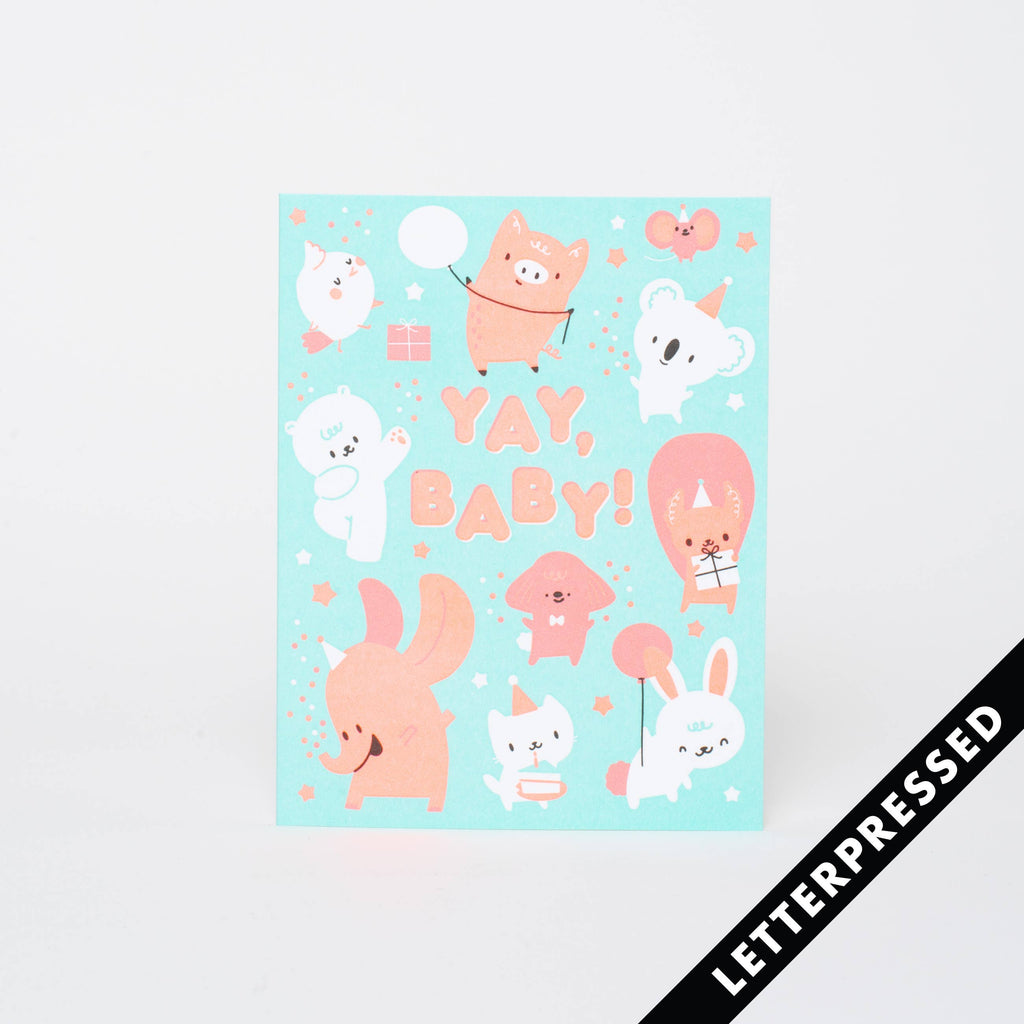 Baby Party Letterpress Card