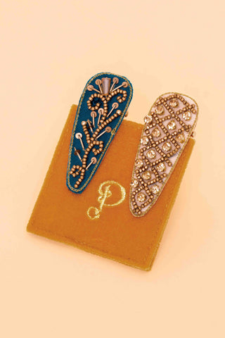 Set of 2 Jewelled Hair Clips