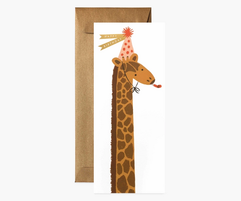 Tall Giraffe Birthday Card