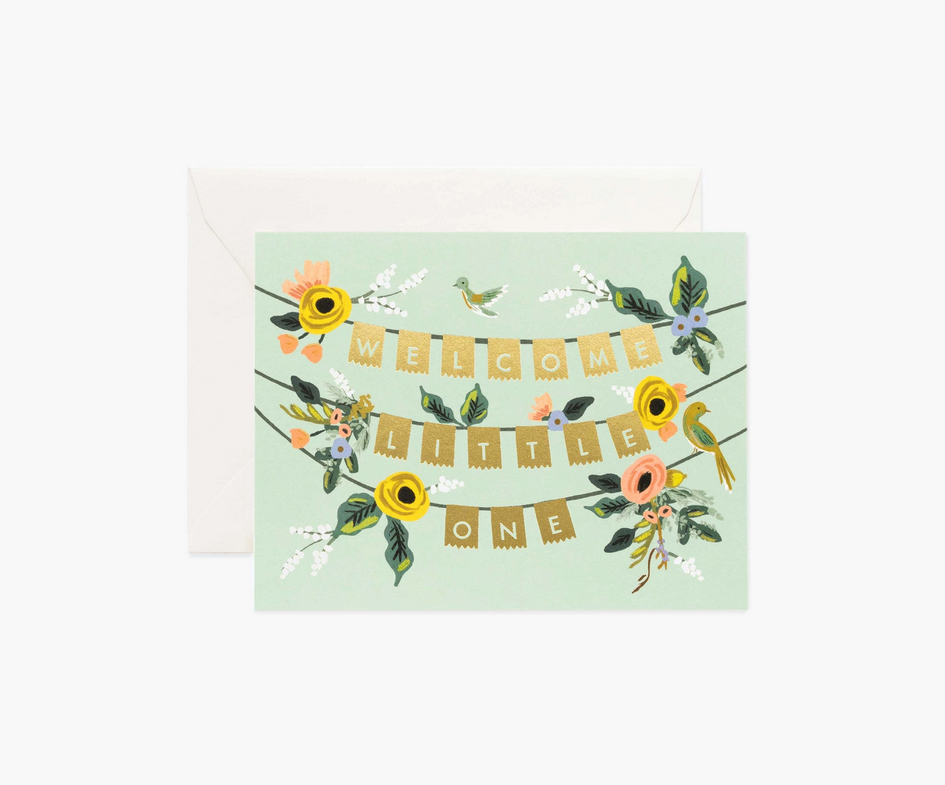 Garland Welcome New Baby Card
