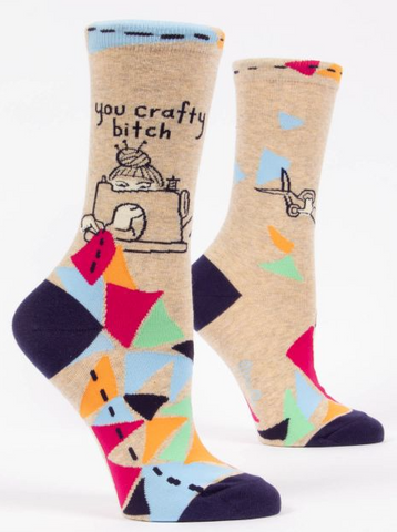 You Crafty Bitch Women's Crew Socks