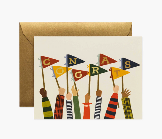 Congrats Pennants Card