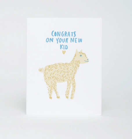 New Kid Congrats Letterpress Card