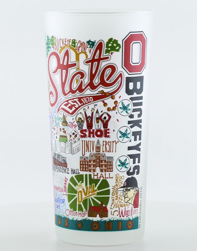 The Ohio State University Collegiate Drinking Glass