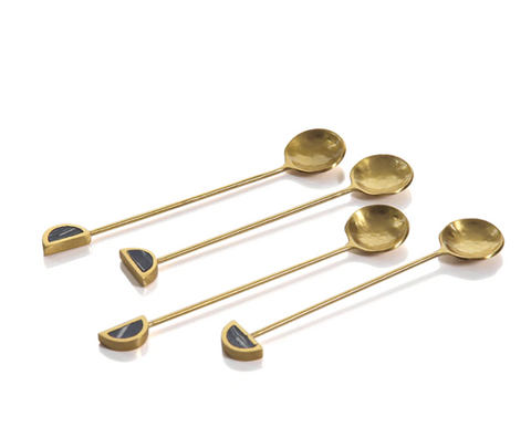 Fez Small Gold & Marble Spoons