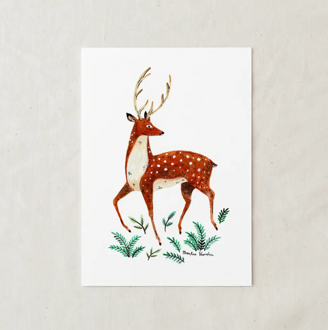 Woodland Animals Art Prints 5x7