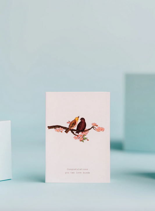 Congratulations Love Birds Greeting Card