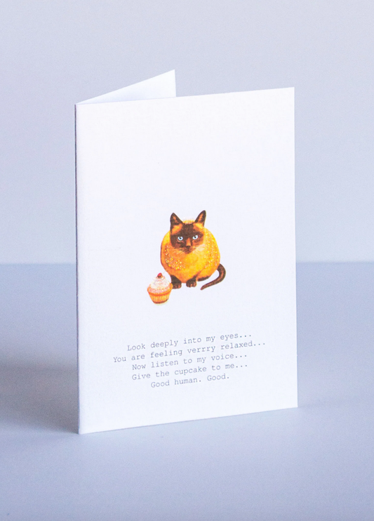 Hypnotic Cat Greeting Card