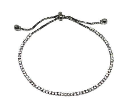 Crystal Pull Bracelet with CZ's