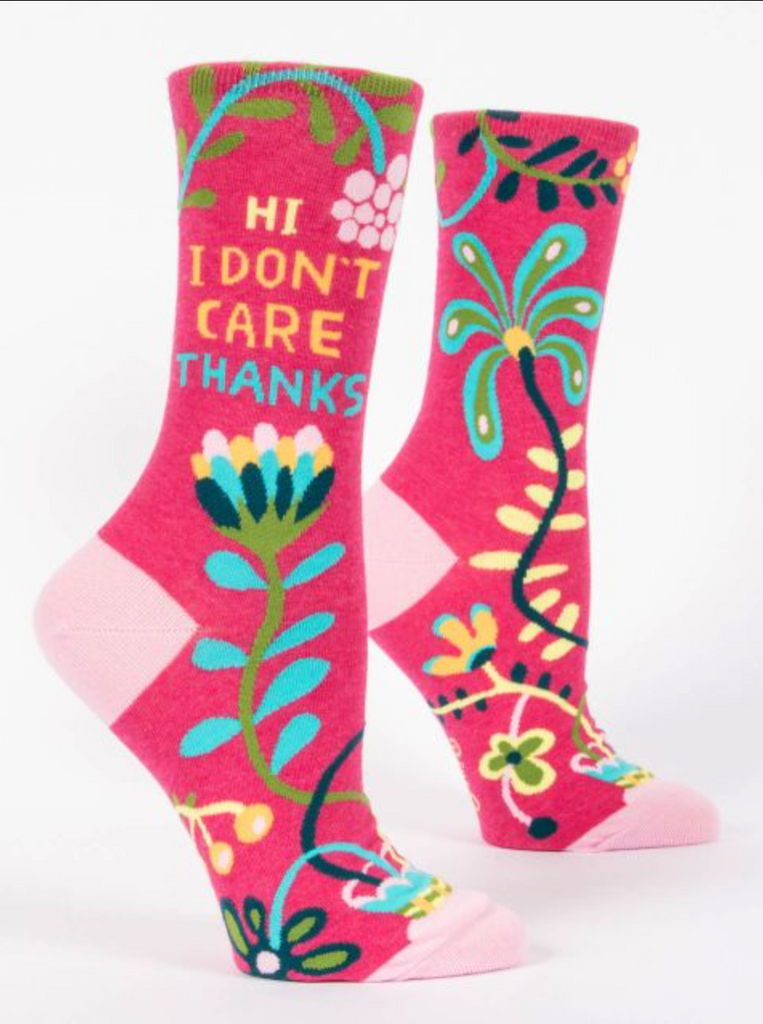 I Don't Care Women's Crew Socks