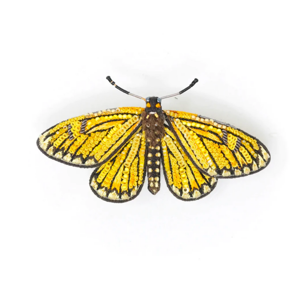 Yellow Coster Butterfly Brooch Pin