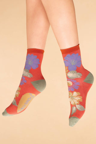 Vintage Flora Ankle Socks