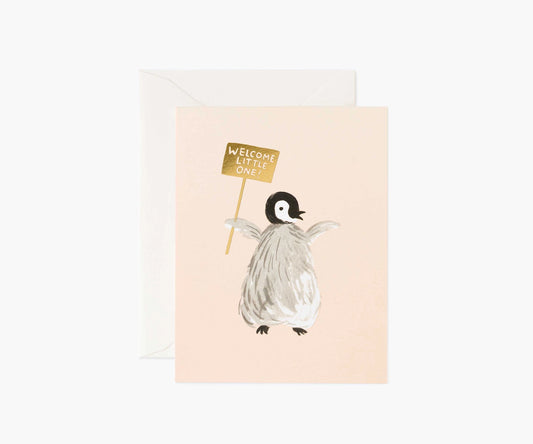 Welcome Penguin Baby Card