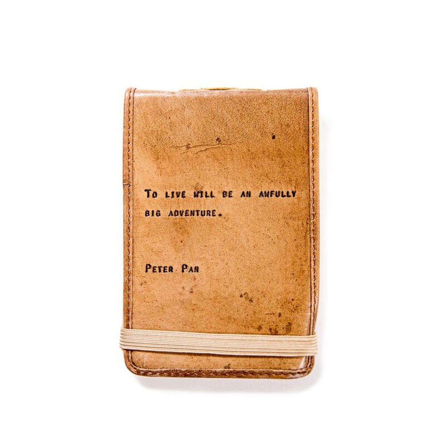 Handmade Leather Quote Journal - Mini