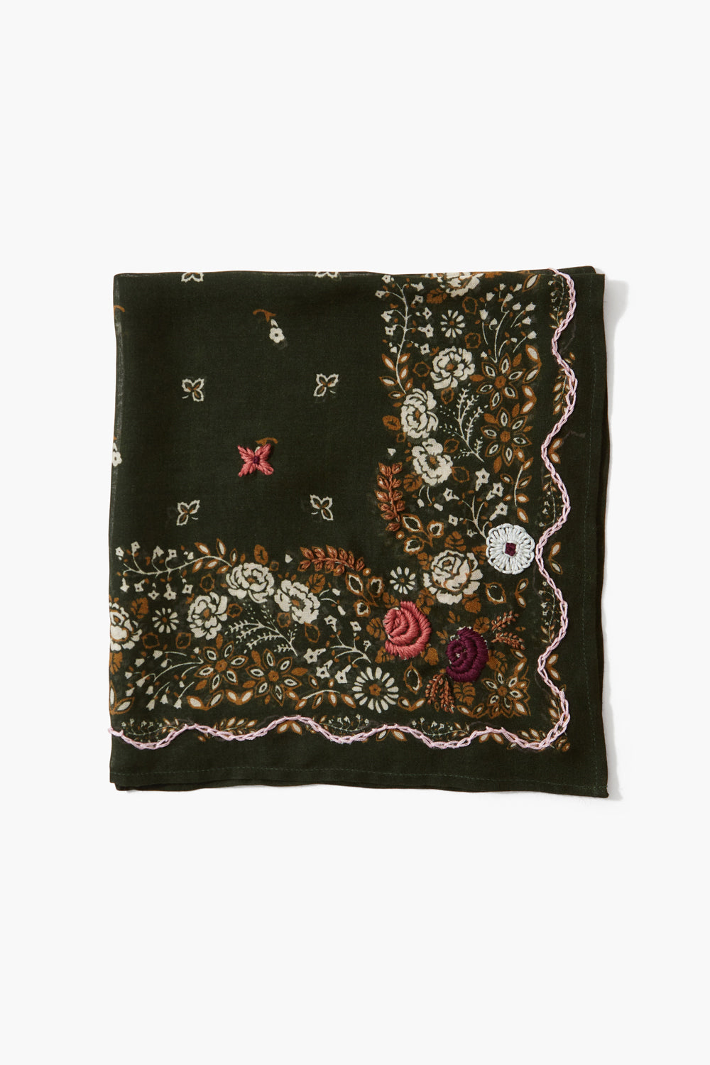 Chan Luu Floral Embroidered Handkerchiefs