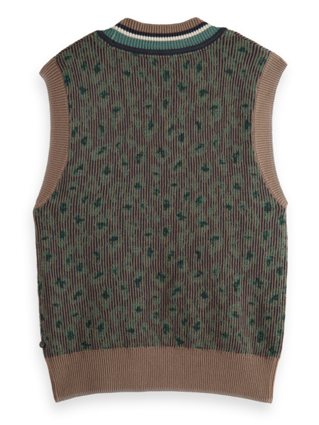 Animal Jacquard Knitted Spotted Vest